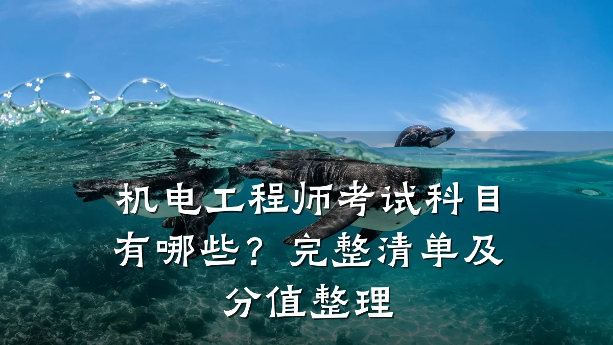 机电工程师考试科目有哪些?完整清单及分值整理